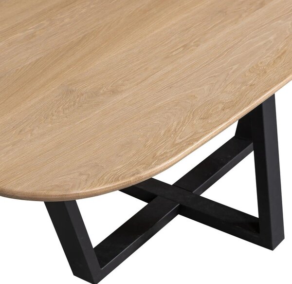 Трапезна маса с дъбова дървена плоскост 100x220 cm Tablo – WOOOD