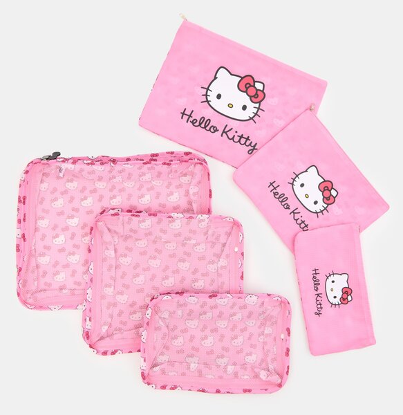 Sinsay - Комплект пътнически органайзери Hello Kitty - розов