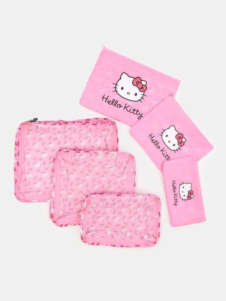 Sinsay - Комплект пътнически органайзери Hello Kitty - розов