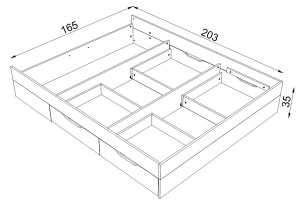 Легло Integra Plus 160х200 с чекмеджета