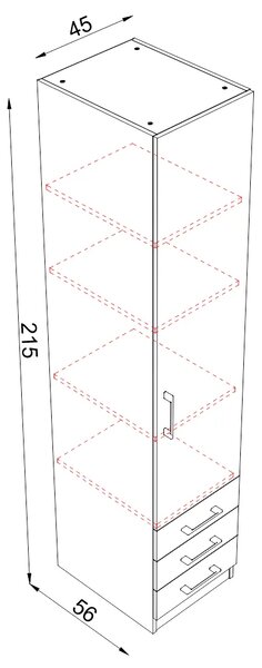Еднокрилен гардероб Integra Plus