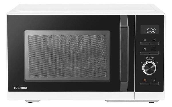 Микровълнова фурна Toshiba MW3-SAC23SF(WH), с грил, механично управление, 900W, 23л. обем, 5 степени на мощност, бяла
