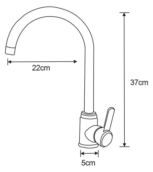 Mexen Sanika кухненски смесител, хром - 672500-00