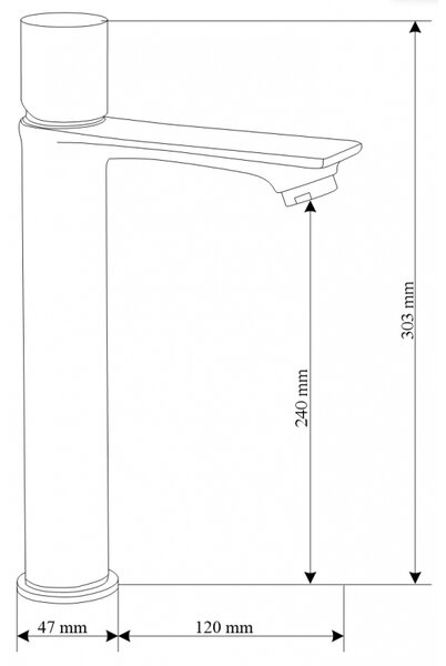 Mexen Royo One висок смесител за мивка, бял - 72211-20