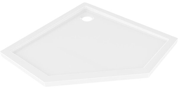 Mexen Flow петостенен ултратънък душ корито 80 x 80 cm, бял гланц - 46P108080