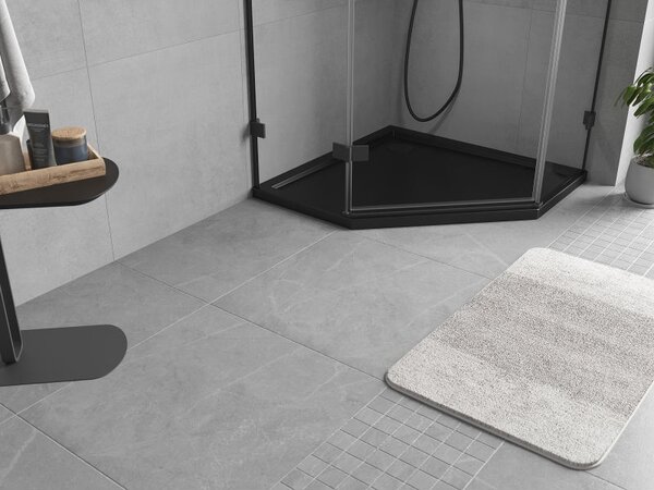 Mexen Flow петостенен плосък душ корито 90 x 90 см, черен мат - 46P709090