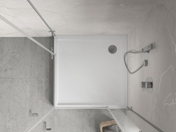 Mexen Flow+ квадратен душ под 90 x 90 cm, бял гланц - 46S109090H