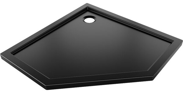 Mexen Flow петостенен плосък душ корито 90 x 90 см, черен мат - 46P709090