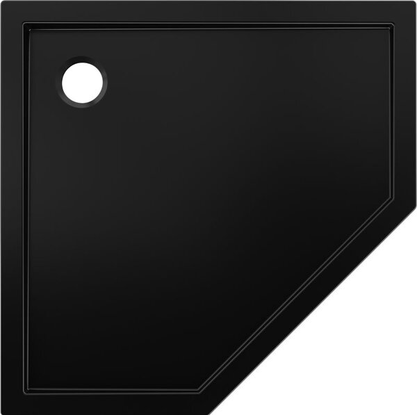 Mexen Flow петостенен плосък душ корито 90 x 90 см, черен мат - 46P709090