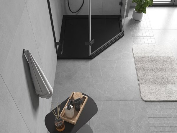 Mexen Flow петостенен плосък душ корито 90 x 90 см, черен мат - 46P709090
