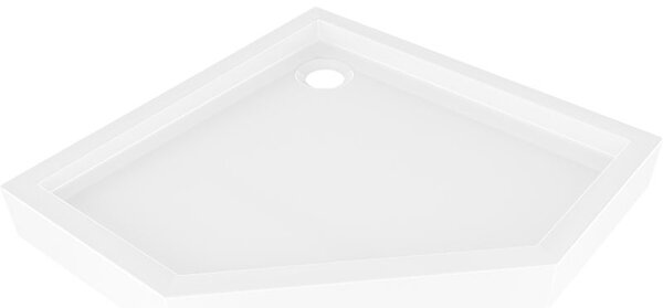 Mexen Flow+ петвуголен поддушово корито 100 x 100 см, бял гланц - 46P101010H