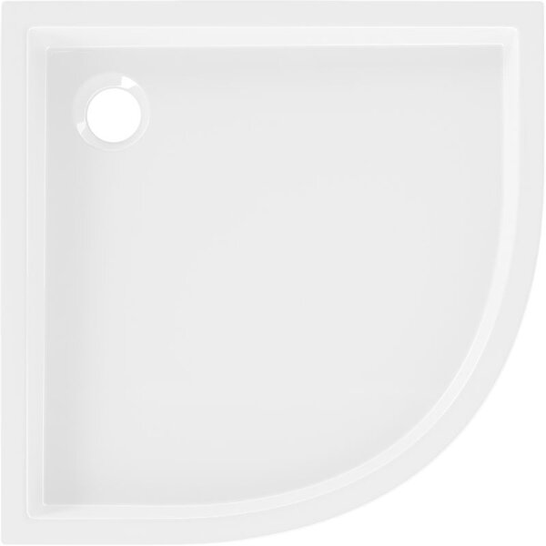 Mexen Flow+ полукръгъл поддушов корито 80 x 80 cm, бял гланц - 46Q108080H