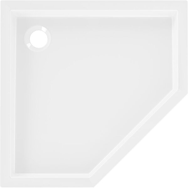 Mexen Flow+ петвуголен поддушово корито 100 x 100 см, бял гланц - 46P101010H