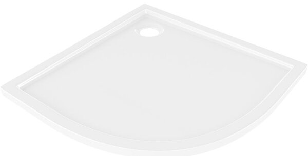 Mexen Flow полукръгъл плосък душ съд 80 x 80 см, бял гланц - 46Q108080