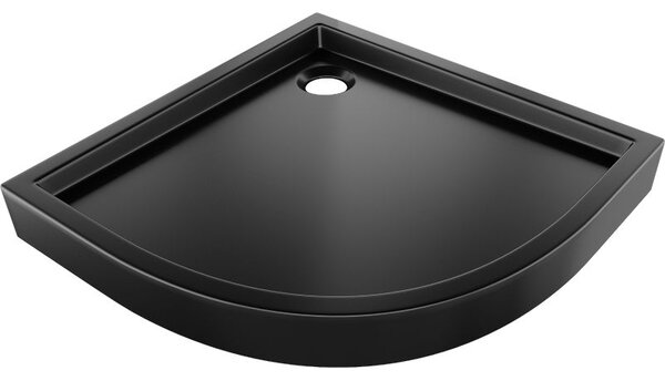 Mexen Flow+ полукръгъл поддушов съд 80 x 80 см, черен мат - 46Q708080H