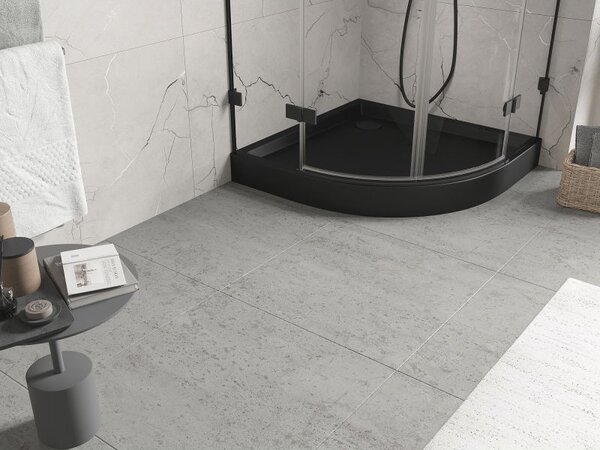 Mexen Flow+ полукръгъл поддушов съд 80 x 80 см, черен мат - 46Q708080H