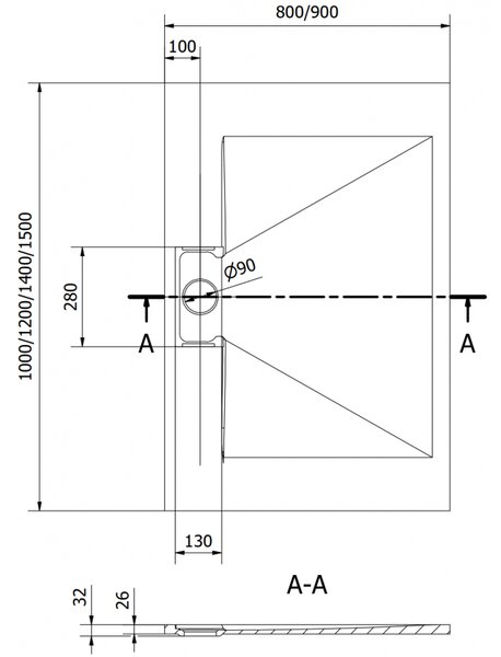 Mexen Egon правоъгълна душ кабина SMC 120 x 80 см, черна - 4R708012