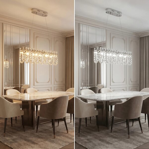 LED кристална висяща лампа SWE073-CP 60cm Chrome