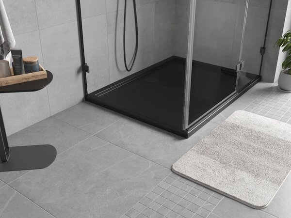 Mexen Flow правоъгълна тънка душ кабина 90 x 80 см, черен мат - 46R708090