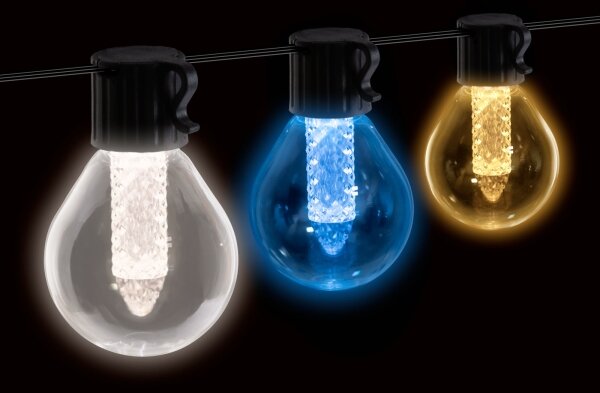 LED соларен гирлянд с регулиране на яркостта 15xLED/1,5W/3,7/5V 2200 mAh 9 m IP65 черен + дистанционно управление
