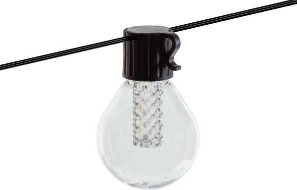 LED соларен гирлянд с регулиране на яркостта 15xLED/1,5W/3,7/5V 2200 mAh 9 m IP65 черен + дистанционно управление