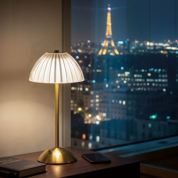 Димируема презареждаема LED настолна лампа PARIS LED/2W/5V 800 mAh златиста