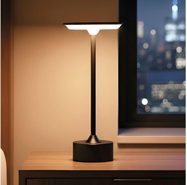 LED Димируема презареждаема настолна лампа NEW YORK LED/1,8W/5V 1200 mAh черна