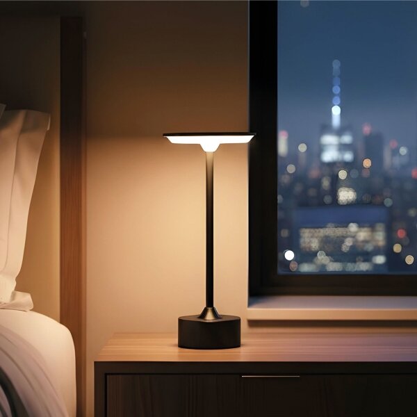 LED Димируема презареждаема настолна лампа NEW YORK LED/1,8W/5V 1200 mAh черна