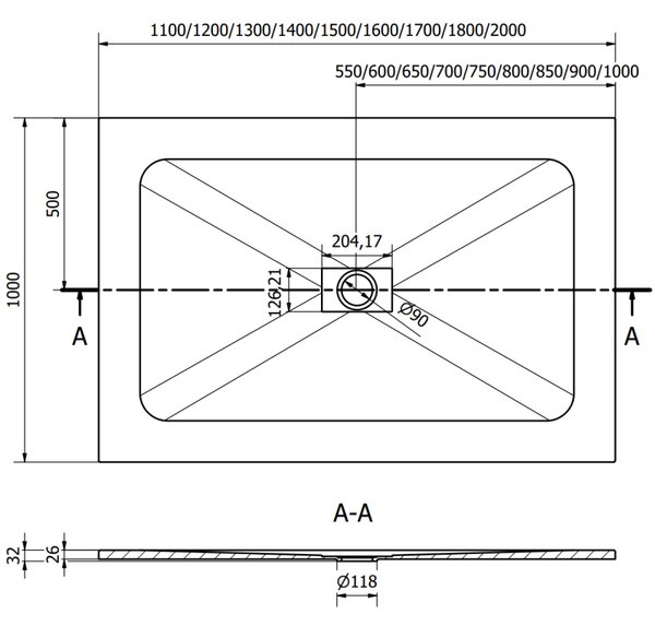 Mexen Hugo правоъгълна душ кабина SMC 120 x 100 см, сива - 42611012