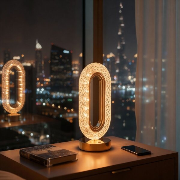 LED димируема презареждаема настолна лампа DUBAI LED/2W/5V 400 mAh златна