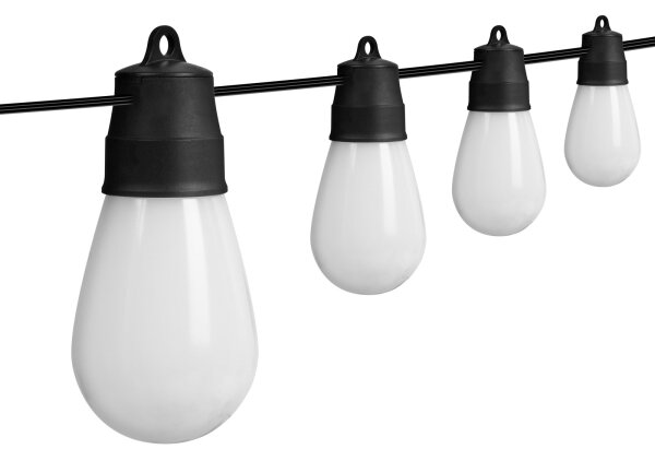 LED RGBIC соларна гирлянда 30xLED/1,3W/3,7V 2200 mAh 14,37 m IP65 черна + дистанционно управление