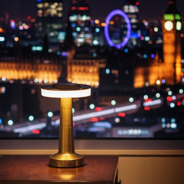 Димируема презареждаема настолна лампа LONDON LED/2W/5V 400 mAh златна