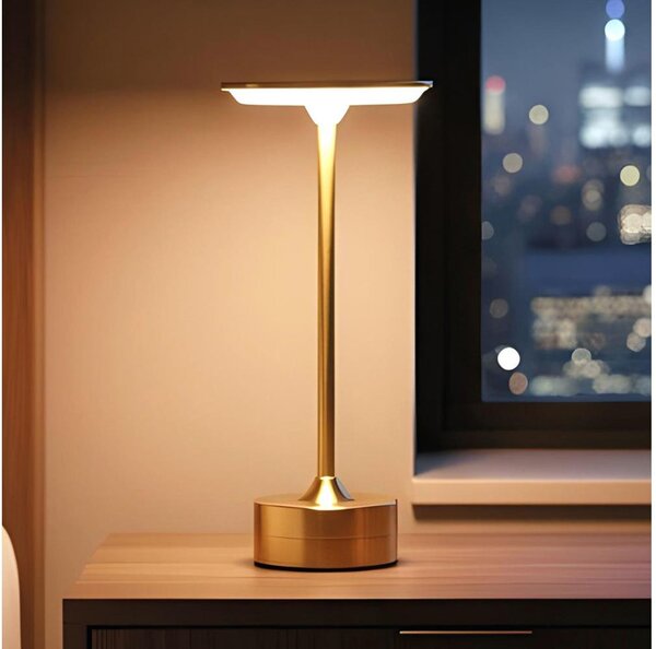 Димируема презареждаема LED настолна лампа NEW YORK LED/1,8W/5V 1200 mAh златна
