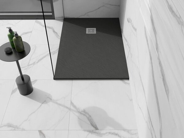 Mexen Stone+ правоъгълна композитна душ кабина 90 x 70 см, антрацит - 44717090