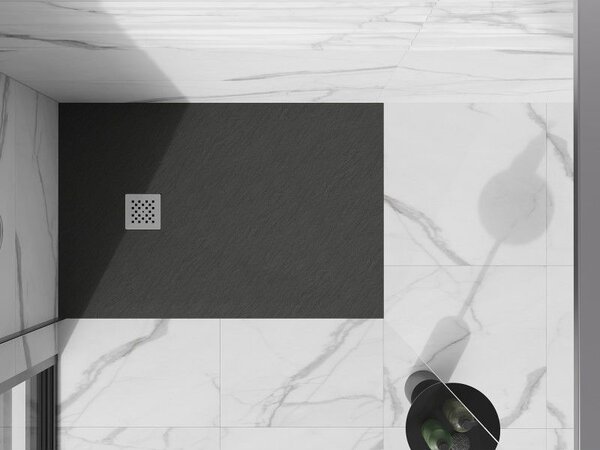 Mexen Stone+ правоъгълна композитна душ кабина 90 x 70 см, антрацит - 44717090