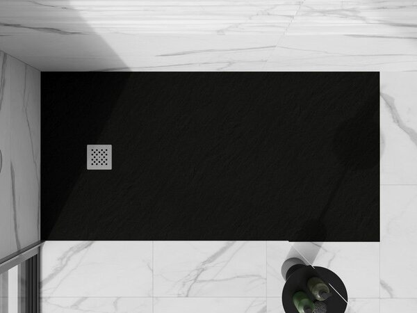 Mexen Stone+ правоъгълен композитен душ-кабина 200 x 90 см, черен - 44709020