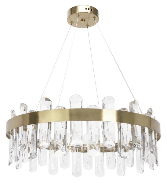 LED кристална висяща лампа SWE074-1CP 50см Brushed Gold