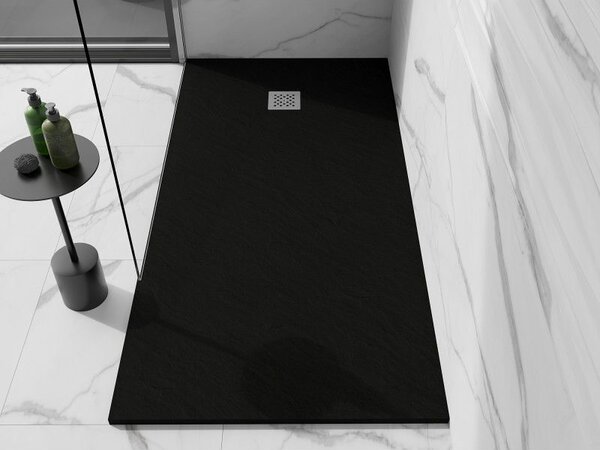 Mexen Stone+ правоъгълен композитен душ-кабина 200 x 90 см, черен - 44709020
