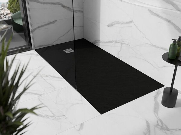 Mexen Stone+ правоъгълен композитен душ-кабина 200 x 90 см, черен - 44709020