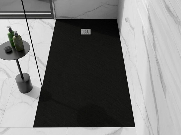 Mexen Stone+ правоъгълен композитен душ-кабина 200 x 90 см, черен - 44709020