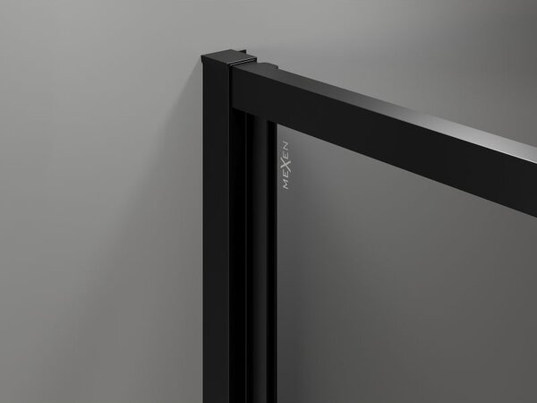 Mexen Exo душ кабина с врата 100 x 80 см, прозрачна, черна - 814-100-080-70-00