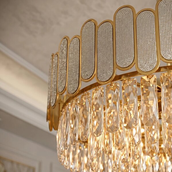 Кристална висяща лампа SWE107-CP 50cm GOLD