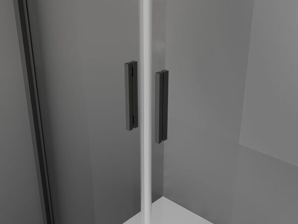 Mexen Exo душ кабина с врата 100 x 80 см, прозрачна, черна - 814-100-080-70-00