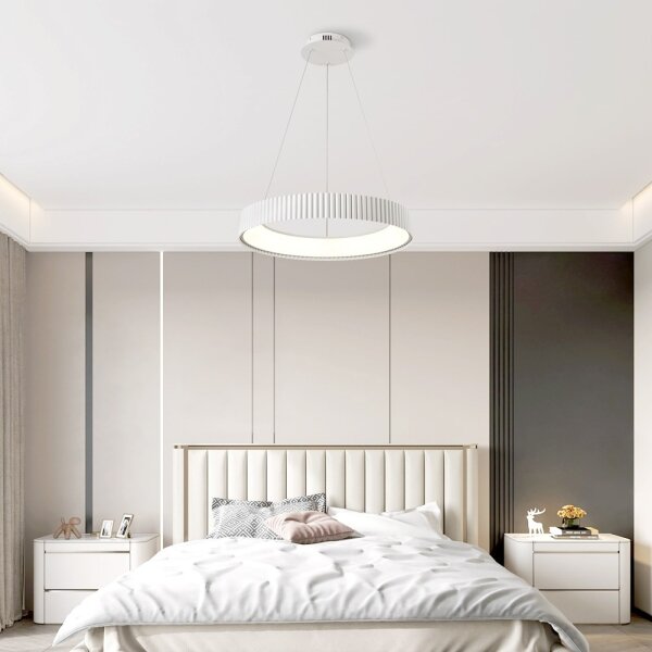 Brilagi - LED димируем полилей FALCON MODERN LED/54W/230V Ø 60 см бял + дистанционно управление