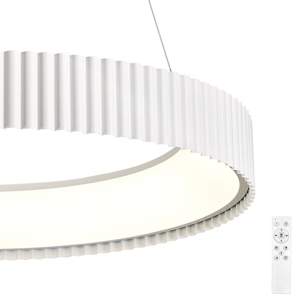 Brilagi - LED димируем полилей FALCON MODERN LED/54W/230V Ø 60 см бял + дистанционно управление