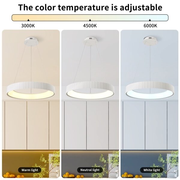Brilagi - LED димируем полилей FALCON MODERN LED/54W/230V Ø 60 см бял + дистанционно управление
