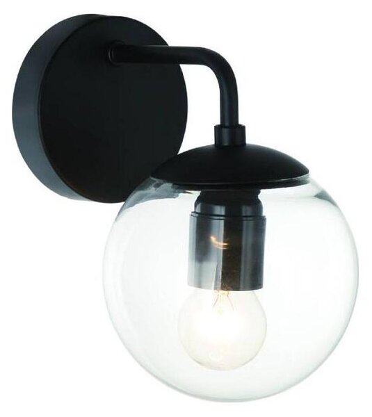 Open Design OR81404 - Стенно осветително тяло BAO 1xE27/8W/230V черен/прозрачен