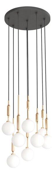 Open Design OR85334 - Полилей с кабелно окачване ERO 8xG9/8W/230V, златист