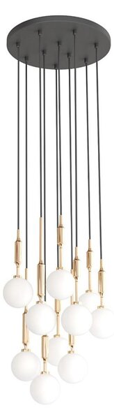 Open Design OR85365 - Златен полилей на кабел ERO 10xG9/8W/230V