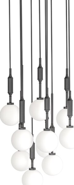 Open Design OR85372 - Полилей на стоманени въжета ERO 10xG9/8W/230V, черен